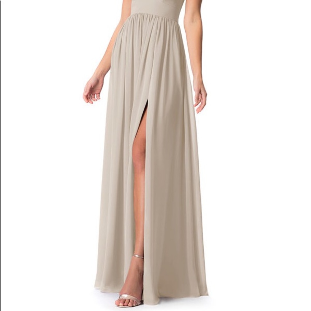 Taupe AZAZIE AAIDA Bridesmaid Dress - Picture 4 of 15
